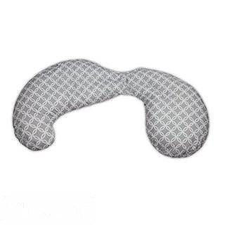 Boppy Multi-Use Slipcovered Total Body Pillow, Ring Toss Gray