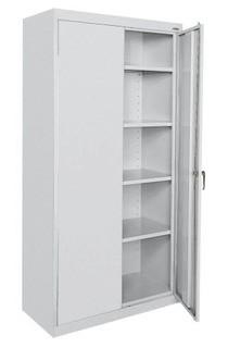 Sandusky Classic Series 72 in. H x 36 in. W x 18 in. D Steel Frestanding Storage Cabinet with Adjustable Shelves in Dove Gray, As Is