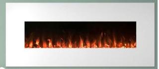 Northwest Electric Fireplace Wall Mounted, Color Changing LED Flame and Remote, 50 Inch (White)