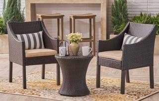 Set Of 2 Multibrown + Beige Chairs Only