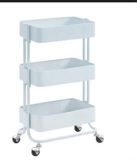 3-Tier Metal Rolling Cart