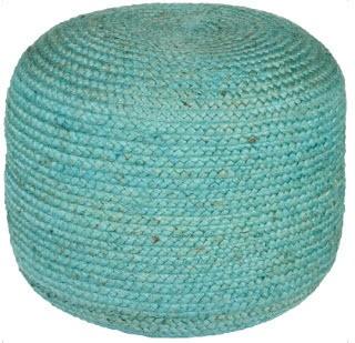 Koby Sphere Pouf 20X20X14" Aqua