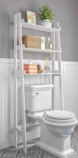 Hoschton Ladder Spacesaver 25" W x 62" H Over the Toilet Storage, White 