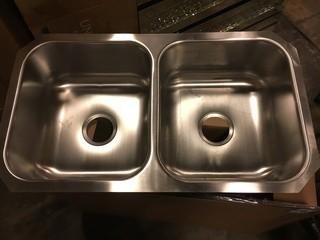 Stainless Steel Double Sink 31x18"