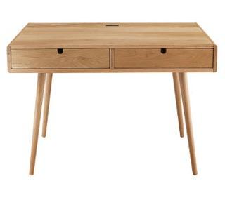 Aldrich Solid Wood Writing Desk With USB Port