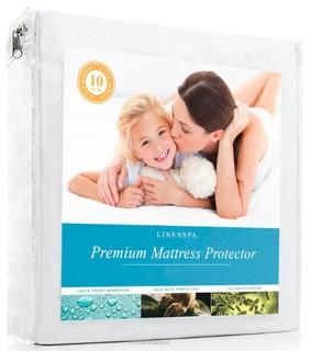 Linenspa Hypoallergenic Waterproof Mattress Cover, Queen