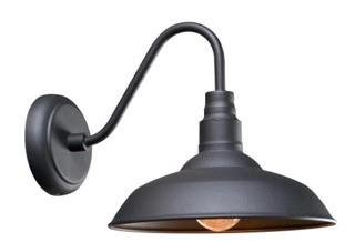 Aurelia 1-Light Outdoor Barn Light, Black