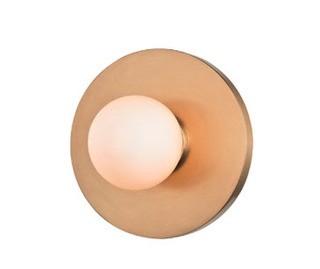 Westcott 1-Light Flush Mount, Aged Brass