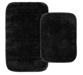 Stanley Red 2PC Bath Rug Set, Black