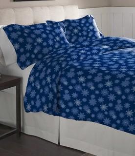 Pointehaven Snow Flakes Duvet Cover Collection, Queen