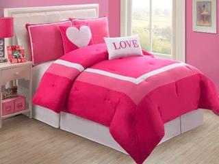 Veronica Comforter Set Twin, Pink