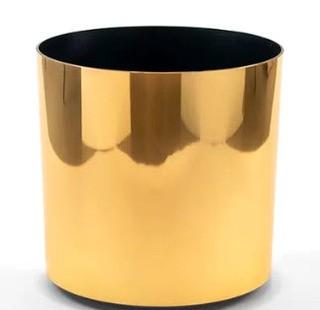 Odessa Pot Planter, Reflective Brass, 6x7x7"