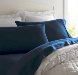 Wayfair Basics 1800 Series 4 Piece Sheet Set, Queen, Navy