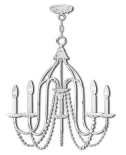 Florentina 5-Light Chandelier, Antique White