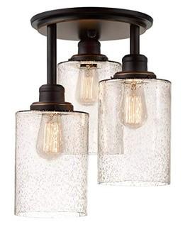 Blackman 3-Light Semi Flush Mount, Oil Rubbed Bronze