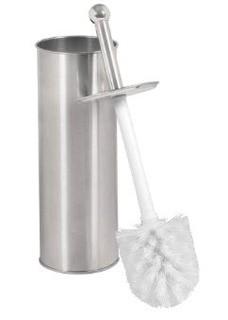 Stainless Steel Free-Standing Toilet Brush and Holder, Matte Stainless Steel