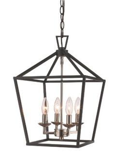 Lacey 12" Pendant (10264 PC/BK)?by?Trans Globe Polished Chrome/Black