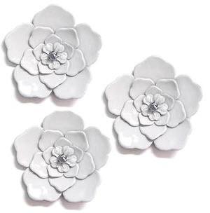 Metal Flower Wall Drcoration, Set of 3