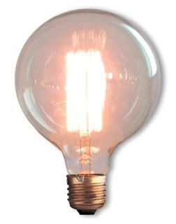 (2) Crystal Art 111130 Clear Glass Edison Bulb, 4.92"x 4.92"x 6.93