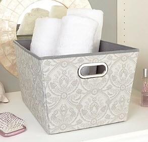 Laura Ashley Grommet Storage Bin,Large, Set of 2