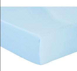 Byrnes Comfort and Soft Solid Colour Fitted Sheet, King, Light Blue