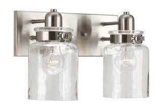 Vasilia 2-Light Vanity Light, Brushed Nickel 