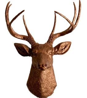 White Faux Taxidermy The Frankfurt Deer Head Wall Decor (XBTD1001_35012062), Gold