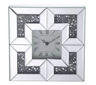 Blaine Square Crystal Wall Clock 10x10"