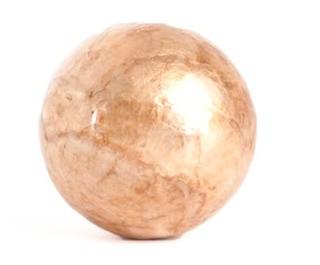 Capiz 4" Spheres Ball Sculpture, Gold, Set Of 6 