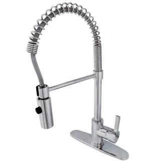 Kingston Brass Continental Pull Down Single Handle Kitchen Faucet, Polished Chrome 