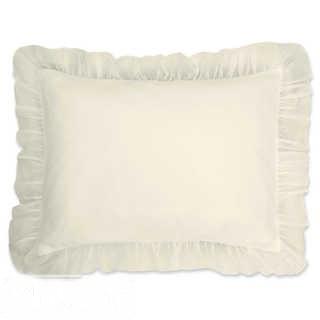 COTTON VOILE STANDARD PILLOW SHAM IN IVORY                                                          