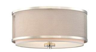 Birchfield 3-Light Flush Mount, Polished Nickel