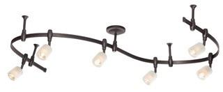 Cathalina Lighting 8 ft. 6-Light Oil Rubbed Bronze Halogen Track Lighting Kit