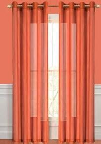 Sirmans Sheer Curtain Panels, Spice, 4PK, 55x84"