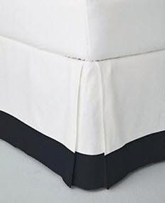 Hotel Collection King Bed Skirt, White/Black