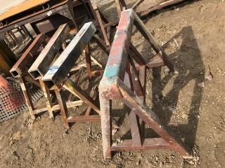 (4) Steel Saw Horses