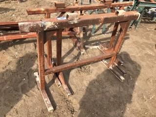 (3) Steel Saw Horses