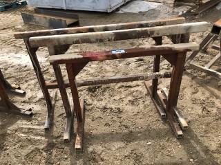 (3) Steel Saw Horses