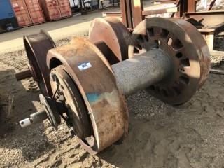 (2) Draw Works Steel Reels, (5) Wheels, Brake Band, Gears And Bearings