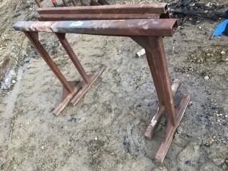 (2) Steel Saw Horses