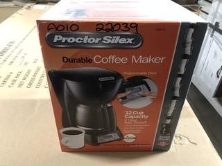 New Proctor Silex Durable Coffee Maker 12 Cup Capacity