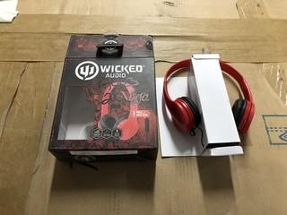 New Wicked Audio Naga Headset w/Mic Red