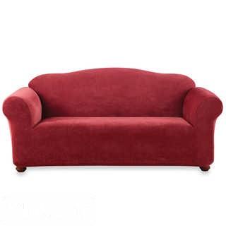 SURE FIT(R) STRETCH STERLING 3-PIECE SOFA SLIPCOVER IN GARNET                                       