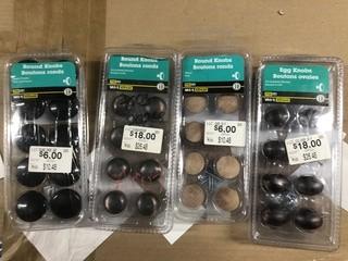 Lot of Misc. Wood, Bronze, Plastic Drawer Knobs