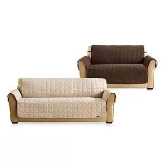 SURE FIT(R) WATER REPELLANT PET LOVESEAT COVER IN TAUPE