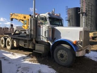 1998 Peterbilt 379 T/A Winch Tractor c/w Cat Eng, Eng Brake, 18 spd, Hyd Winch, Air Lift Sign, 38,000 lb rears, Diff Lock **AUCTIONEERS NOTE** **LOCATED AT FOREMOST YARD IN LLOYDMINSTER** For Viewing/Information Contact Jason At 780-870-0193