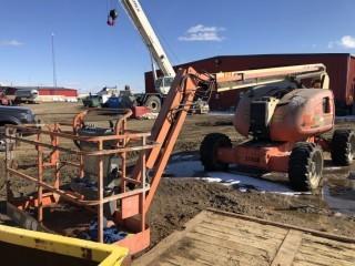 2007 JLG 600AJ Articulated Boom Lift C/W Diesel, Power To PLatform, Articulating Basket, SHowing 5999 Hrs s/n 300099672 *Auctioneers Note* *LOCATED AT FOREMOST YARD IN LLOYDMINSTER** For Viewing/Information Contact Jason At 780-870-0193
