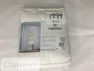 Inspiration 50" x 84" White Grommet Panel Curtain