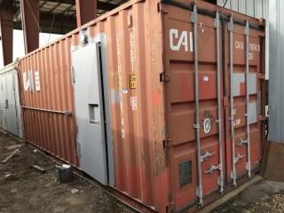 20' Storage Container C/W Internal Grated Door And Contents. S/N CAIU2118740