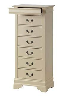 Lisle 6 Drawer Lingerie Chest,Beige, Damages-As Is